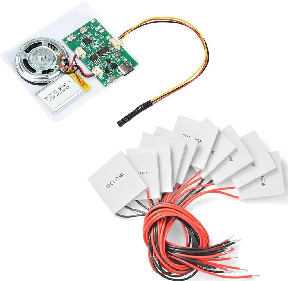 TEC1-12706 12V 60W 6A 40MMX40MM Heatsink Thermoelectric Cooler Cooling Peltier Plate Module 10pcs Compatible with Gaming Consoles/Devices