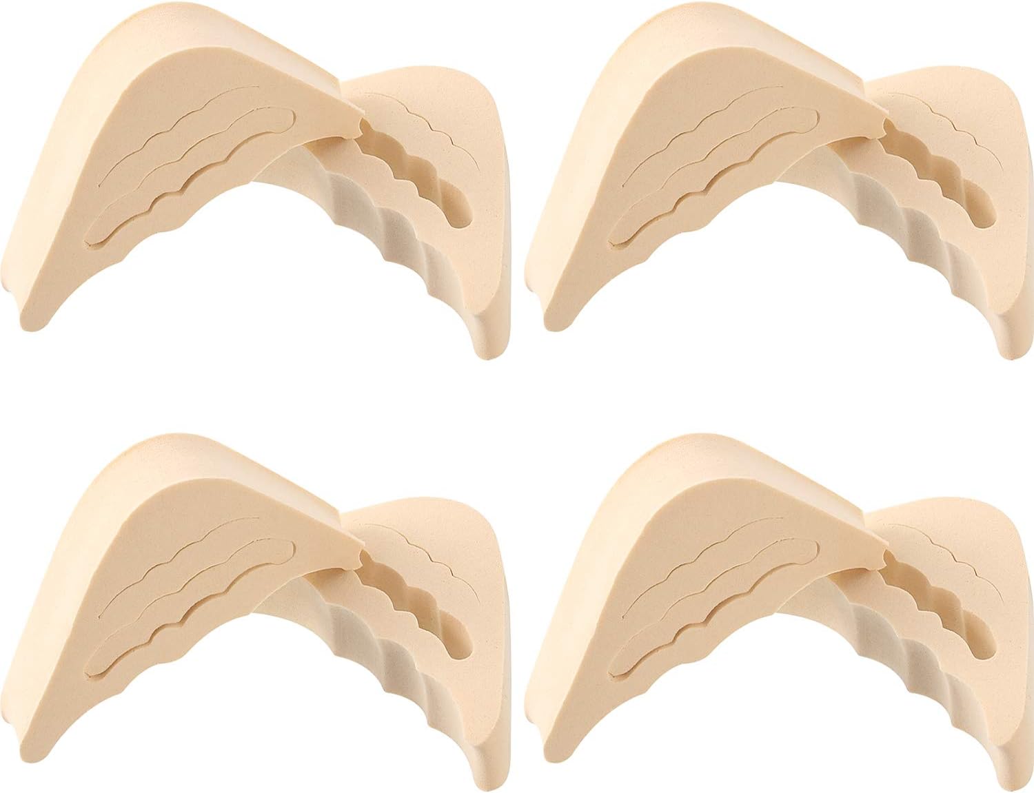 4 Pair Toe Filler Inserts Adjustable Shoe Filler Reusable Toe Plug Foot Brace Pads to Make Big Shoes Fit