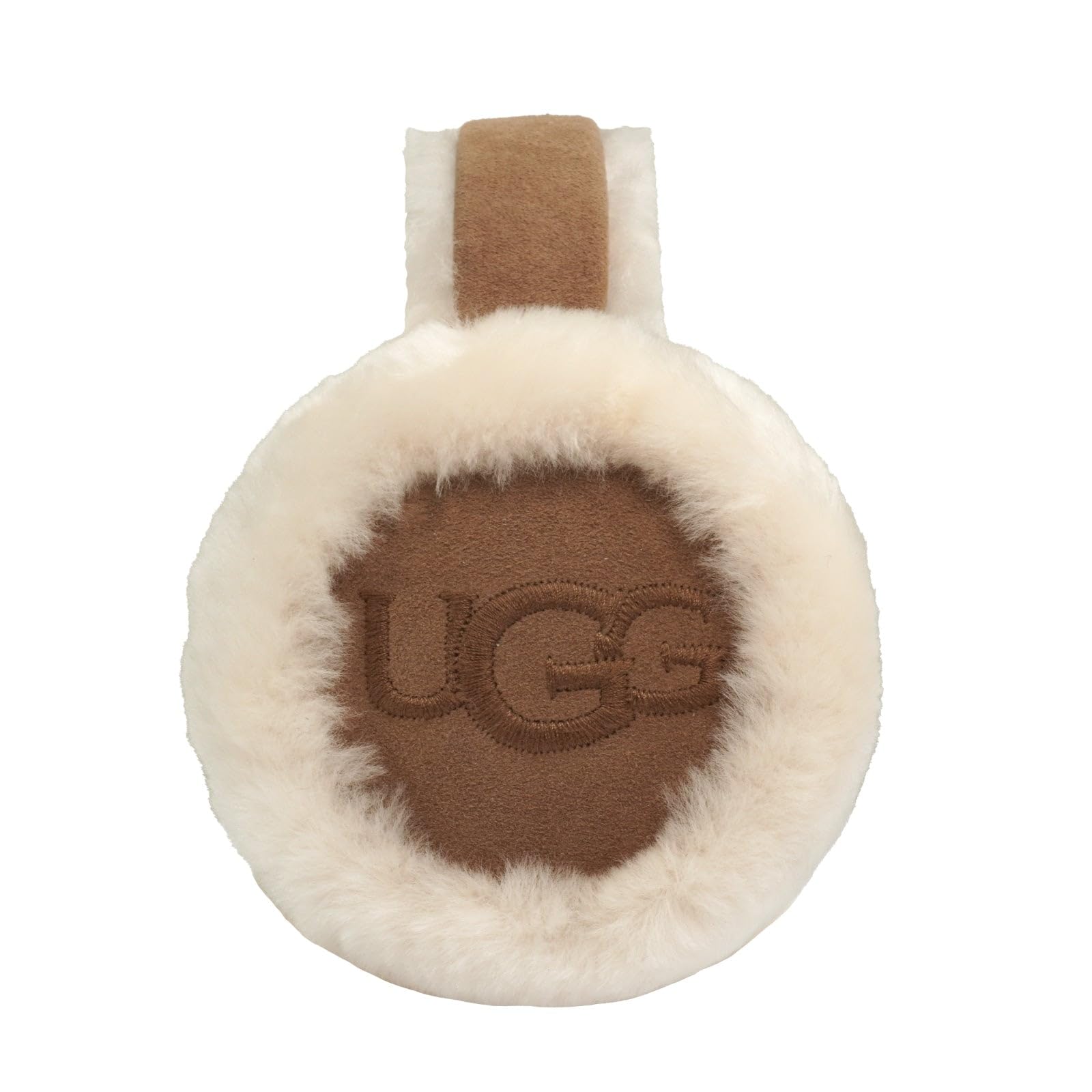 UGG Kinder-Ohrenschützer mit Plüsch-Schaffell, eng anliegendes Kopfband und minimalistisch gesticktem Logo für warmes und stilvolles Tragen bei kaltem Wetter, Kastanie, Einheitsgröße