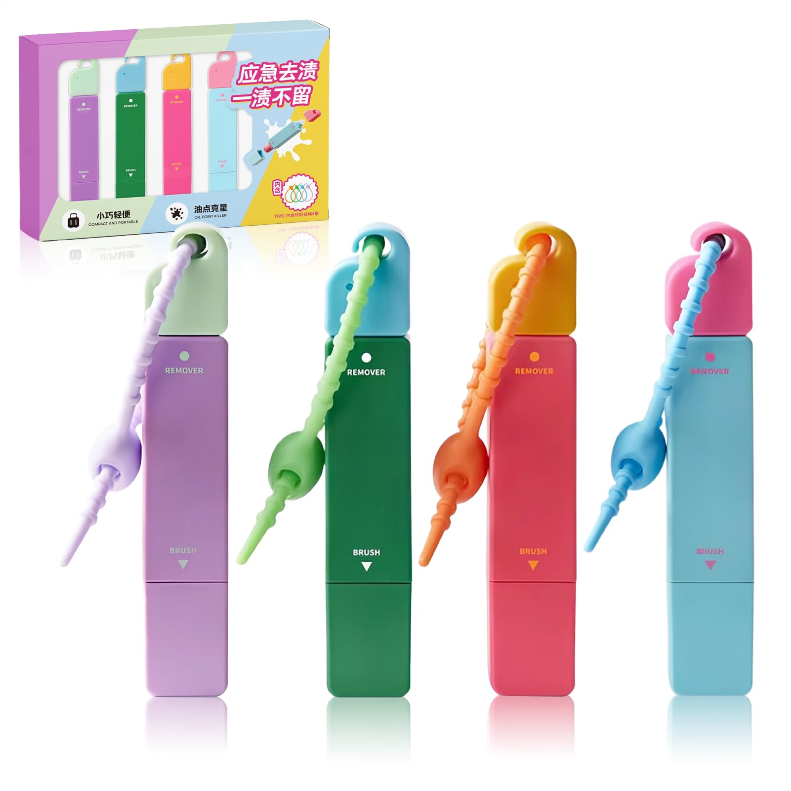 Lápices de manchas portátiles - Limpiador de manchas de lavandería, herramienta de eliminación de puntas, palos de fórmula de limpieza rápida, juego de bolígrafos para ahorro de camisas para empacar