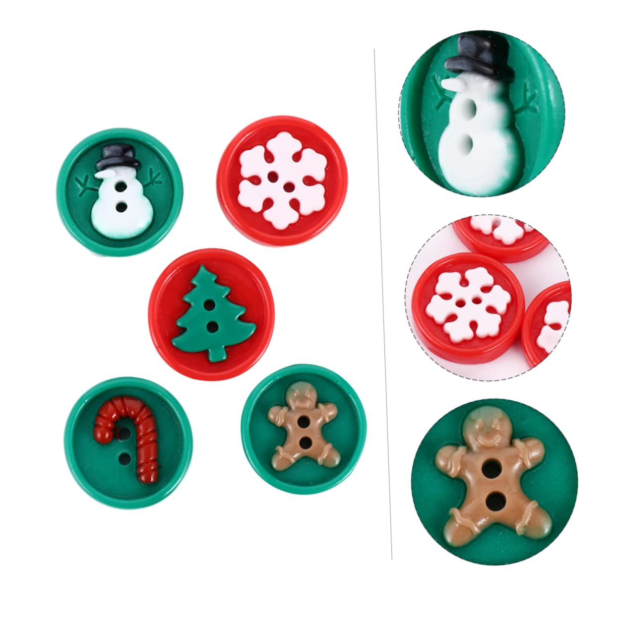 Operitacx 150pezzi Bottoni Decorativi Di Natale Resina Per Cucito Fai Da Te Bottoni Fondo Piatto Per Progetti Artigianali Per Maglioni e Cappotti