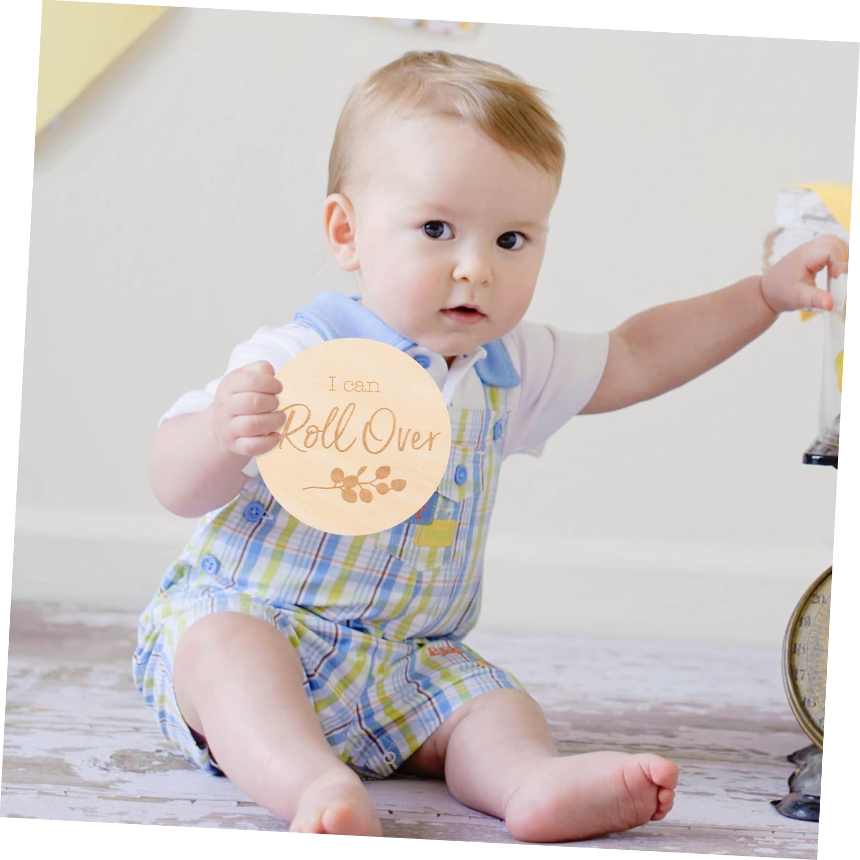 Toyvian 36stücke Holz Meilenstein Karten Für Monatliche Wachstumskarten Fotos Requisiten Deko Für Babyraum Erinnerungen Festhalten