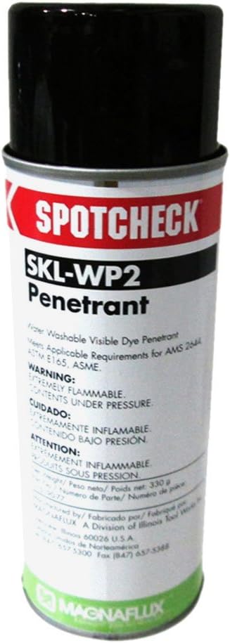 01-5190-78 Red/Violet Spotcheck SKL-WP2 Water Washable Penetrant, 16 fl. oz. Aerosol (Pack of 12)