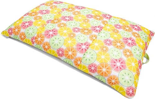 Miniatura 9 de Big Joe Lagoon Flotador estilo tumbona para piscina, no necesita inflado, diseño de rayas náuticas americanas, malla de doble cara, 5 pies, gigante