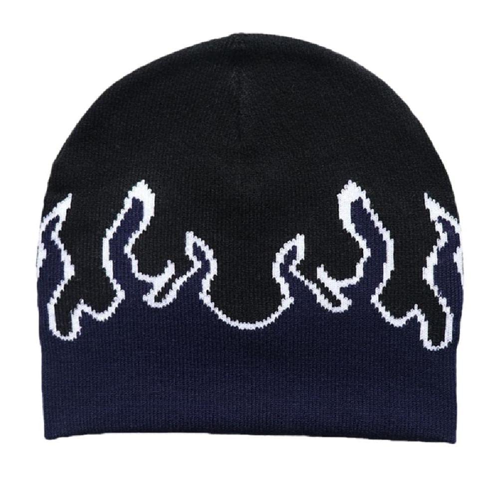FackLOxc Flame Beanie Flame Skull Cap Beanie Knit Beanie Hat Slouchy Beanie Graphic Beanie Y2K Beanies Skullies Beanie flame beanies