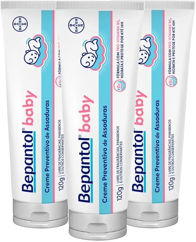 Bepantol Kit com 3 Cremes Pomada de Assadura 120gr Cada.