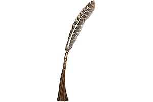 10" Majestic Leather Wrapped Smudging Feather