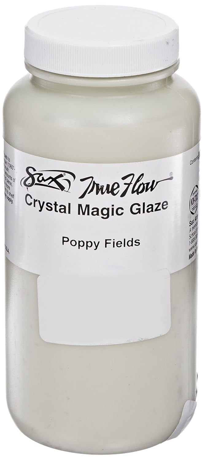 Sax-409368 True Flow Crystal Magic Glaze, Poppy Fields, 1 Pint