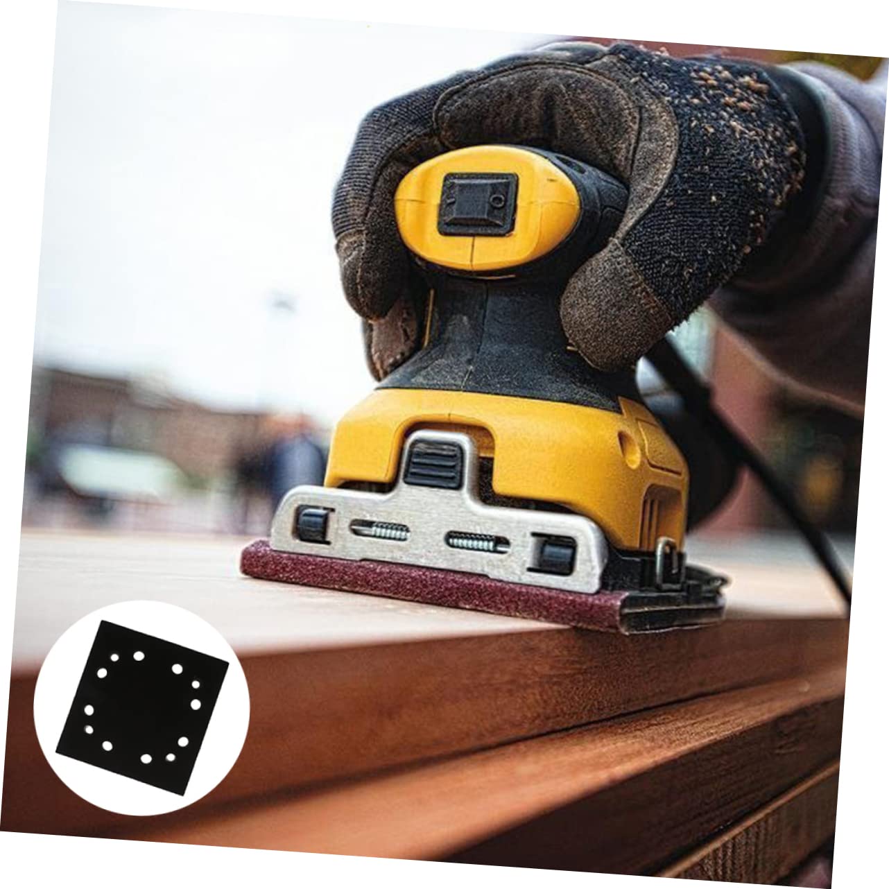 VILLCASE 5 Pezzi Piastra per Levigatrice Accessorio per Levigatrice con Facile Installazione e Alla Strappo