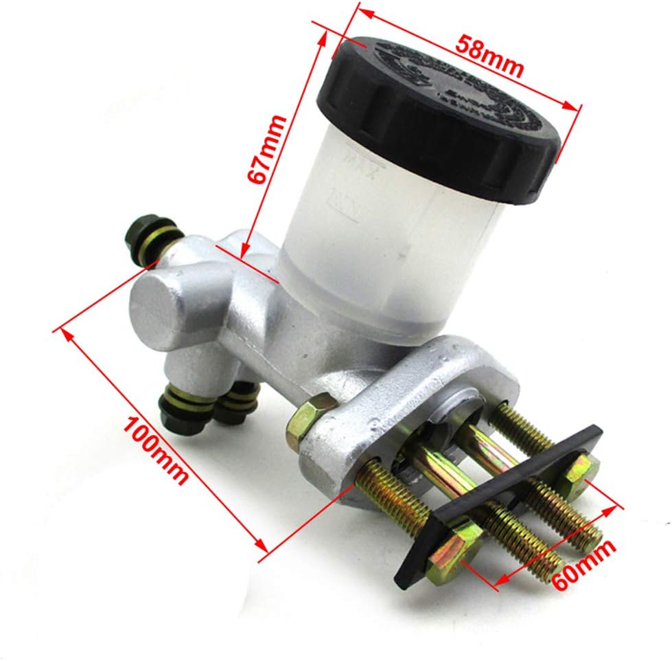 TC-Motor Hydraulic Brake Master Cylinder For 90cc 110cc 125cc 150cc 200cc 250cc Kandi BMS Roketa Kinroad Kazuma JCL Sunl Go Karts Dune Buggy For Hammerhead 150 And 250 Carter Bros American Sportwork