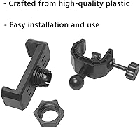 Vista 3 de Soporte de micrófono Soporte de teléfono Soporte de micrófono de plástico para teléfonos giratorios de 360 grados Clip