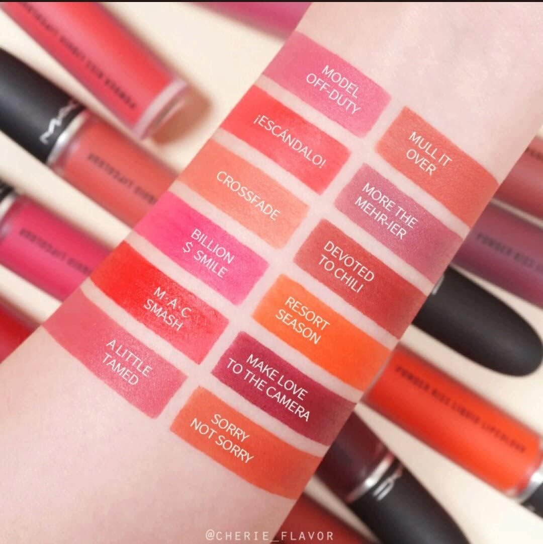 Powder Kiss Liquid Lipcolor - 989 Mull It Over by MAC for Women - 0.17 oz Lipstick