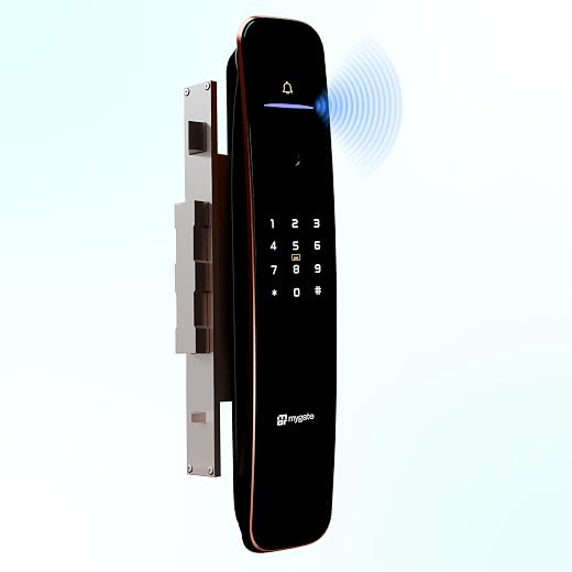 Mygate Smart Door Lock Pro 2 with WiFi | Inbuilt Door Sensor | 6-Ways to Unlock | Advanced Biometric | Remote Access | Tam...