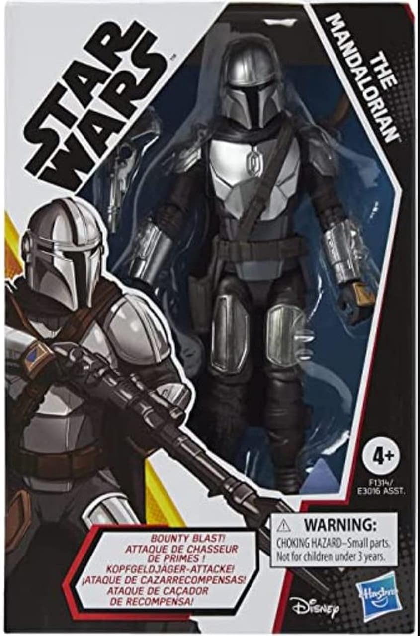 STAR WARS Galaxy of Adventures The Mandalorian 5-Inch-Scale Figure with Fun Blaster Feature, Toys for Kids Ages 4 and Up