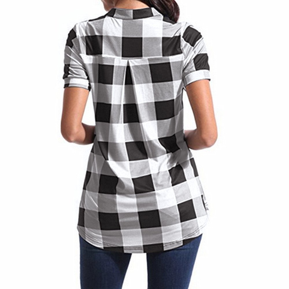 Vintage Camicia A Quadri Bianchi E Neri Giacca Donna Lino