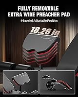 Vista 5 de HARISON Banco de Pesos Ajustable con Extensión de Pierna y Almohadilla de Predicador, Banco de Prensa de Entrenamiento para Gimnasio en Casa, Banco