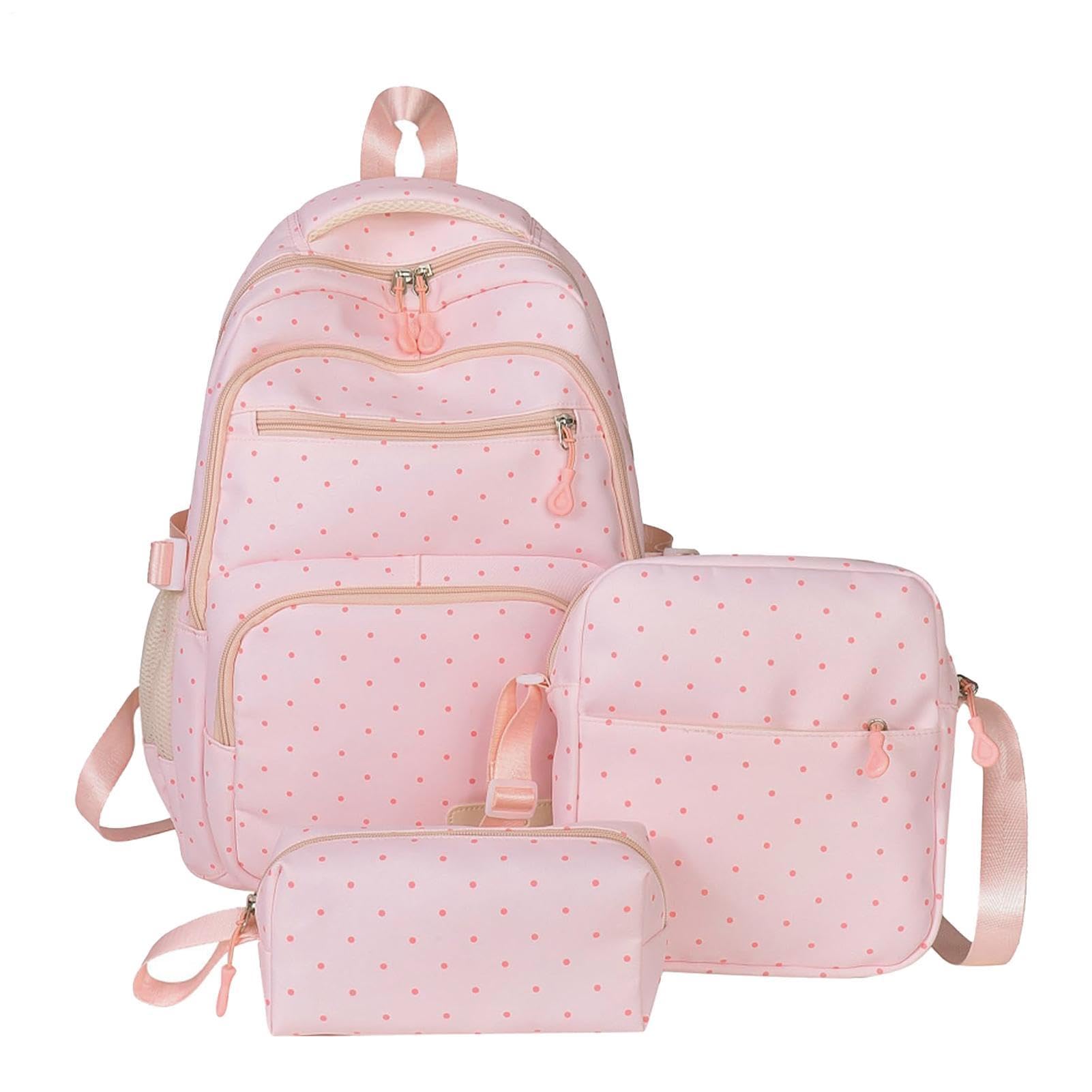 Generisch Kawaii tornister szkolny z tornistrem i uroczym plecakiem szkolnym z przegródkami i, Rosa, Siehe Beschreibung, Patrz opis