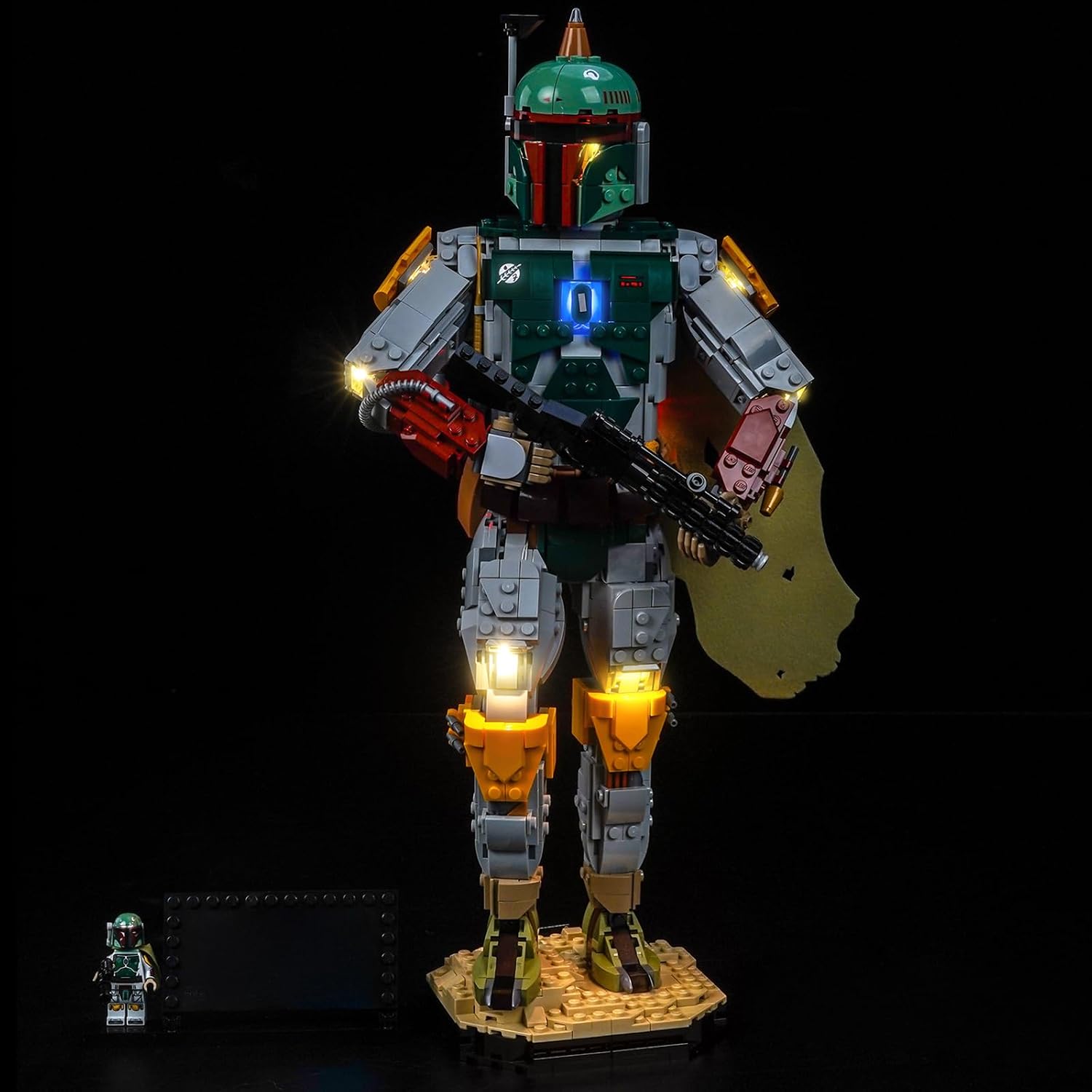 LocoLee Light kit for Lego Boba Fett 75455, LED Lighting Accessories for LEGO Fett 75455 for Display Collectors, Model Not Included Only Light Kit