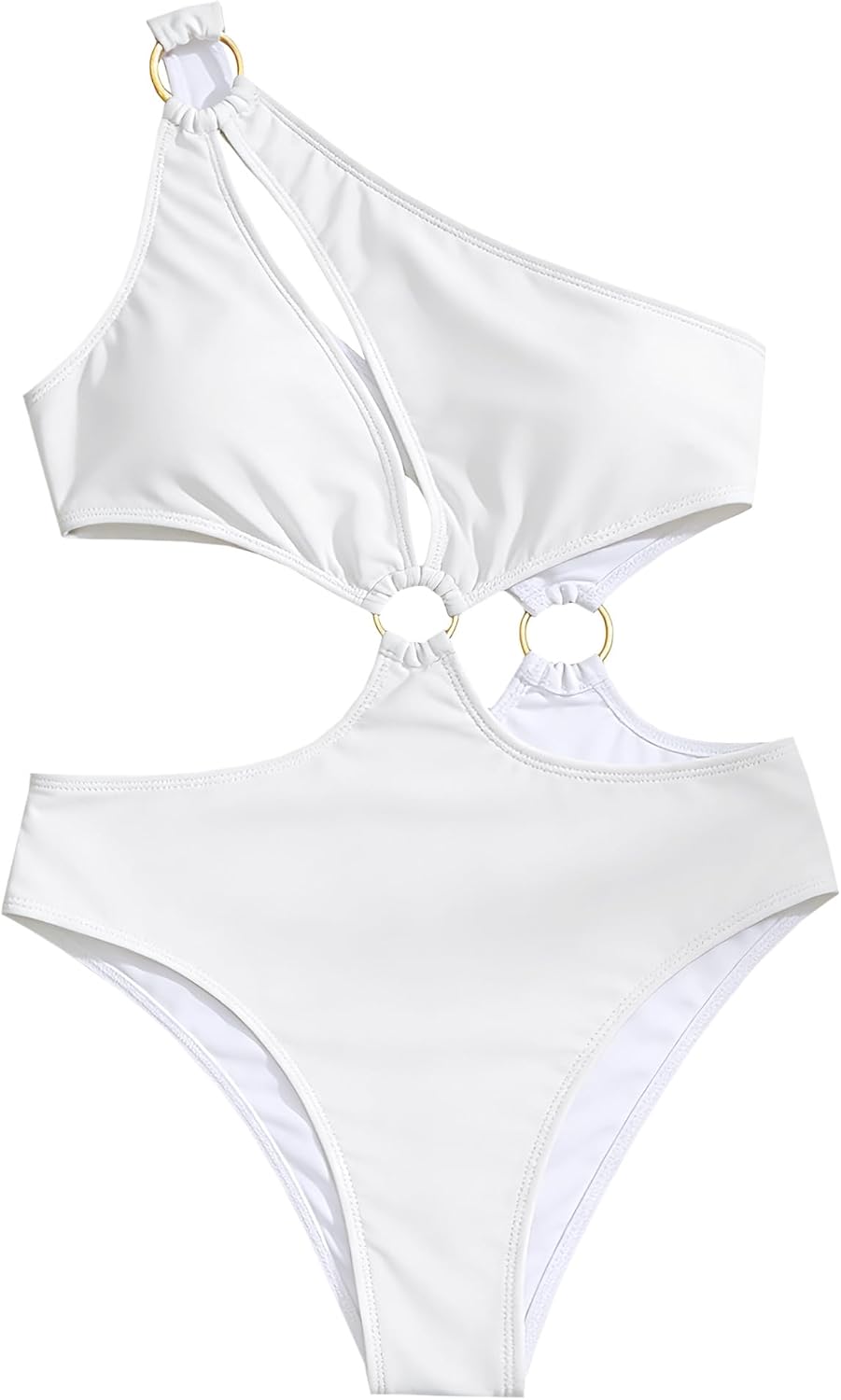 Hilinker Womens Cut Out Sexy One Piece Swimsuit Monokini One Shoulder Tummy Control Bathing Suits - Image 5