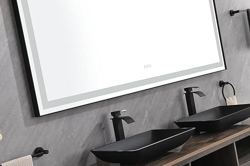 Miniatura 8 de Espejo con luz para maquillaje de 72 pulgadas de ancho x 36 pulgadas de alto, espejo de maquillaje LED con alto lumen+antivaho control por separado