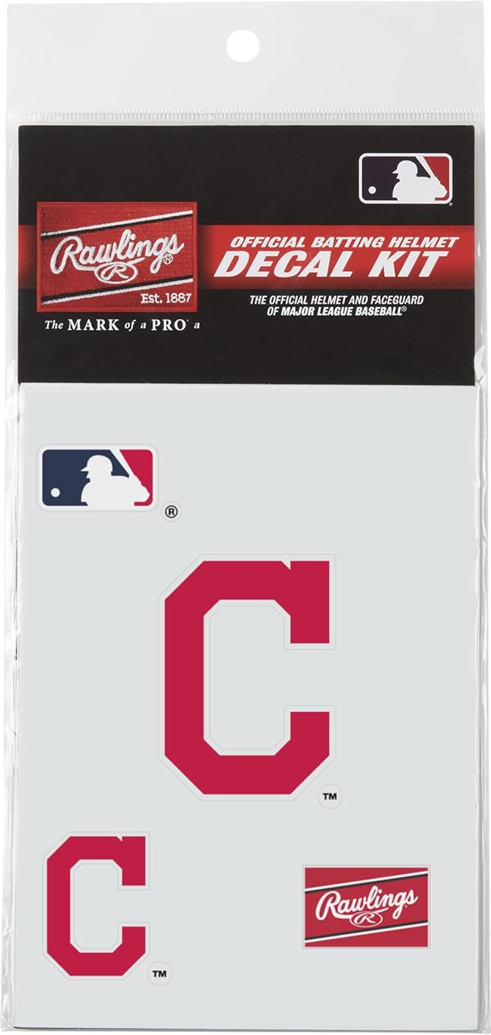 Rawlings MLB Authentic Baseball Helmet Decal Kit, (All Team Options)