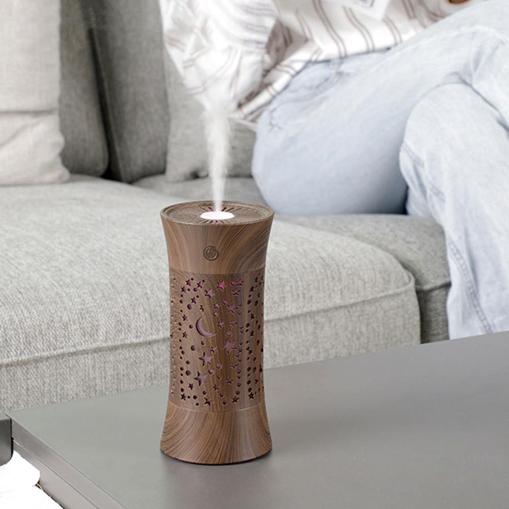 Healifty Desktop Grain Humidifier with Decorative Night Light Usb Portable Cool Mist Mini Air Humidifier for Office Bedroom Car Quiet Operation Moisturizing Air