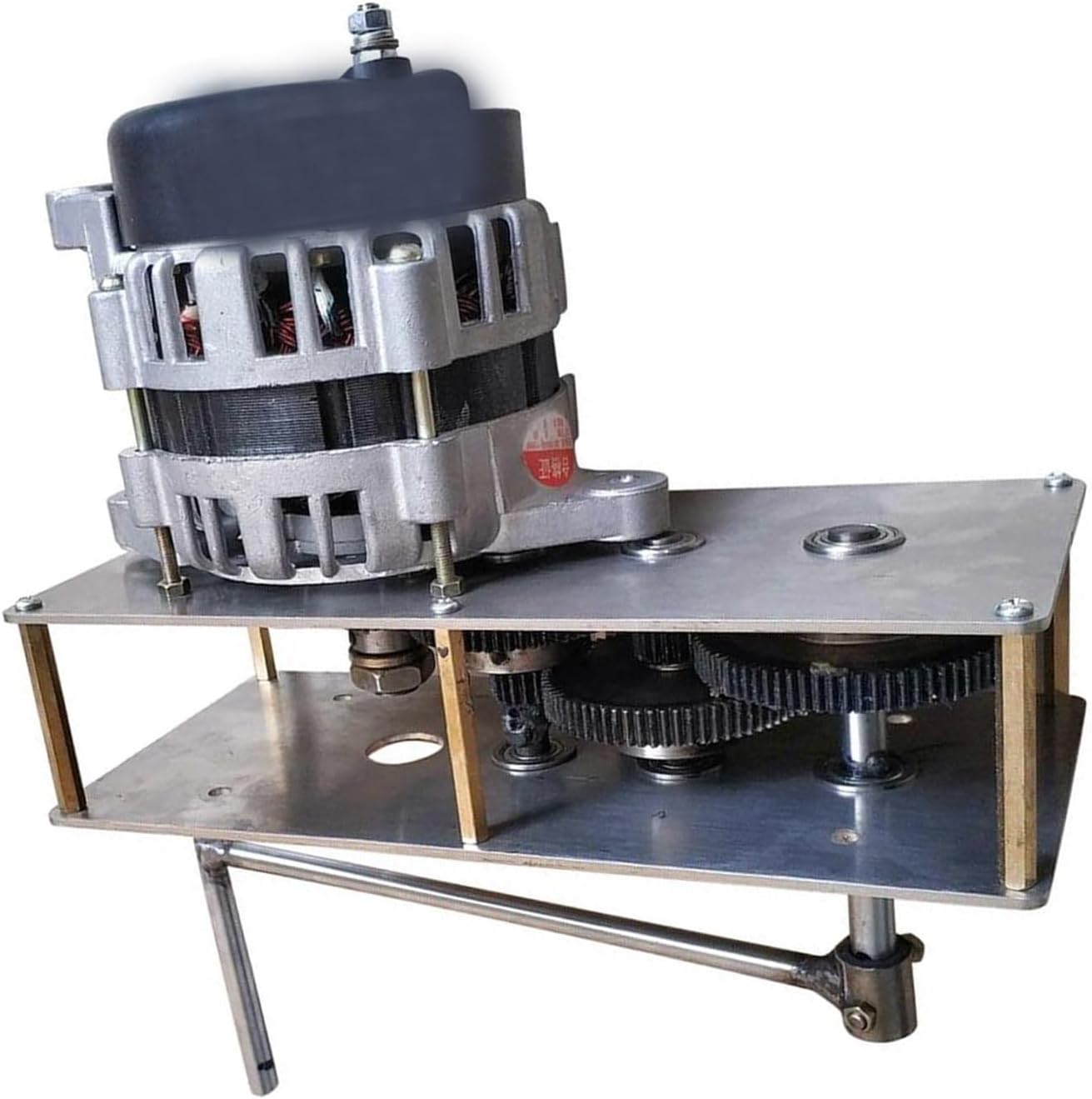 1500W/2000W Hand-operated Generator Speed-increasing Gearbox 14V/28V/220V Household Permanent Magnet Brushless Generator Constant Voltage Pure Copper Coil (Color : 1500W-220V)