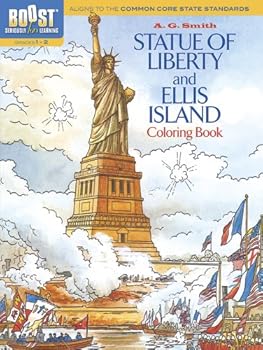 Paperback BOOST Statue of Liberty and Ellis Island Coloring Book (BOOST Educational Series) Book