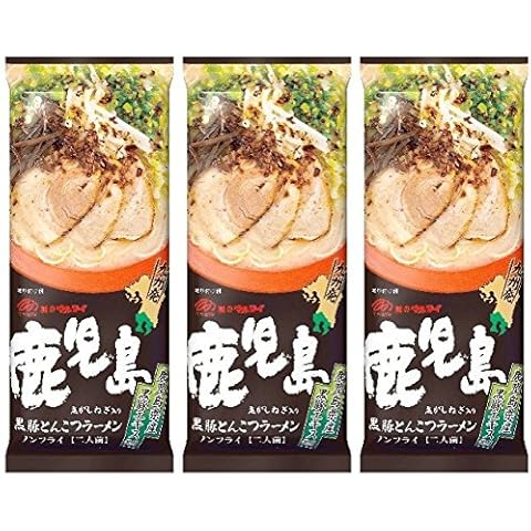 Marutai Kyusyu Speciality Kagoshima Berkshire Black Pork Tonkotsu Ramen 3 package set Cover