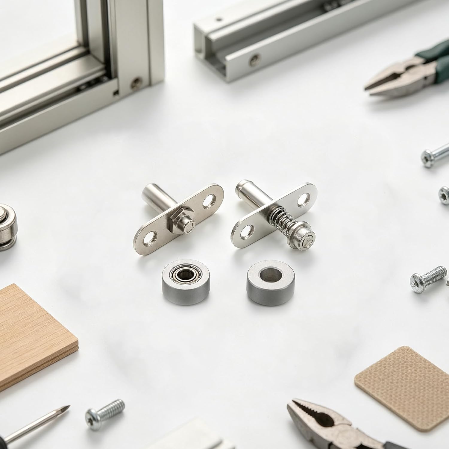 Adjustable 360 Degree Pivot Hinge for Partition Screens, Silver