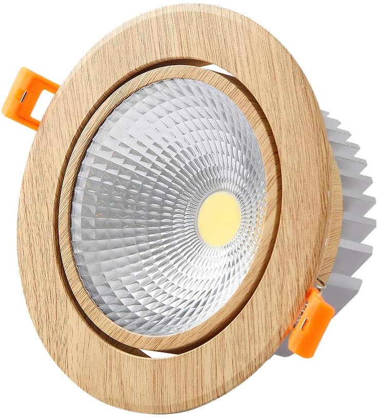 5W,7W,12W LED Recessed Lighting Ceiling Lights Aluminum Wood Grain LED Can Lights Retrofit Recessed Lighting Ceiling Metal Baffle Trim,