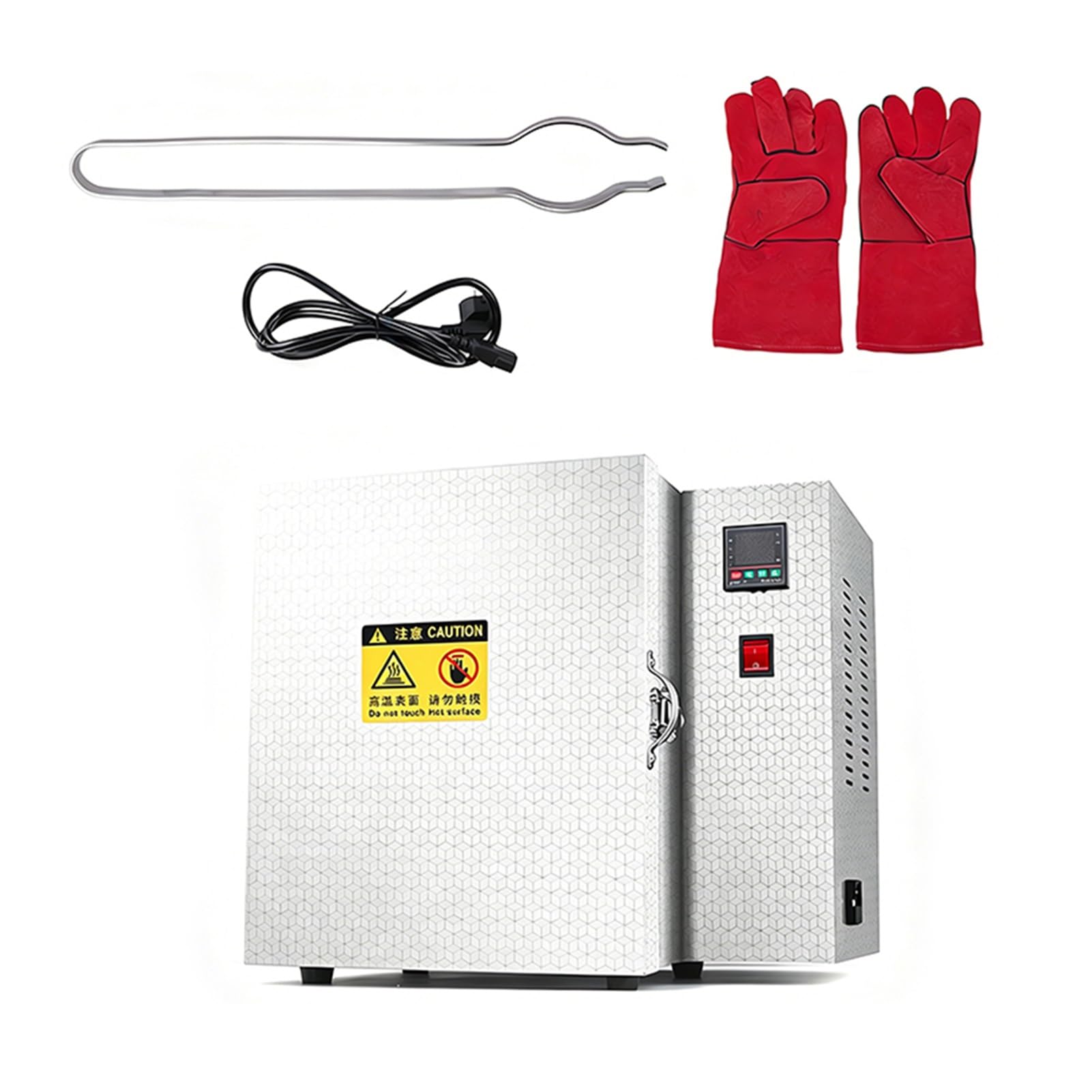Forno Muffola Tavolo 1500W per Gioielli Fusione-Forno Elettrico Ceramica Casa Argilla Hobby,800C Forno Calcinazione con Vassoio Drenaggio Cera Laboratorio Dispositivo