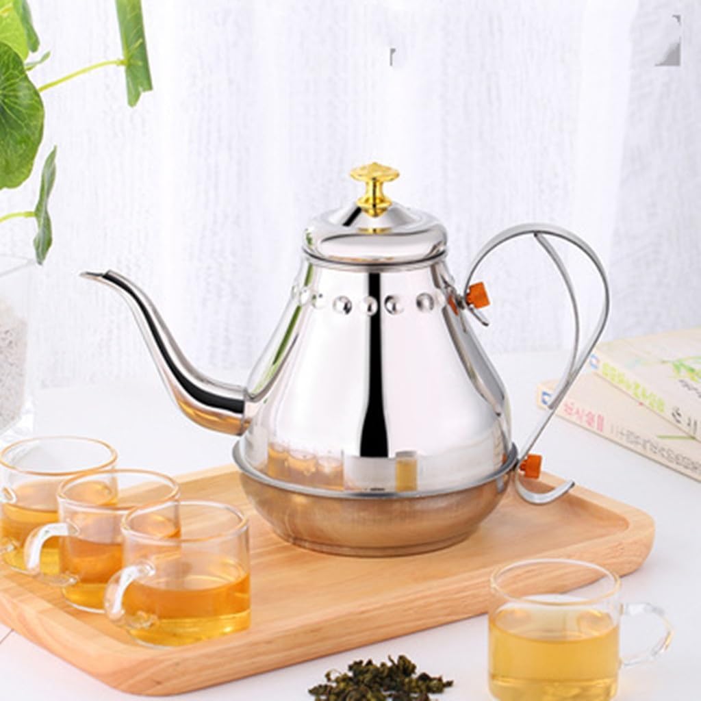 Stainless Steel Palace Kettle Cold European Coffee Pot Home Hotel Filter Teapot Induction Cooker