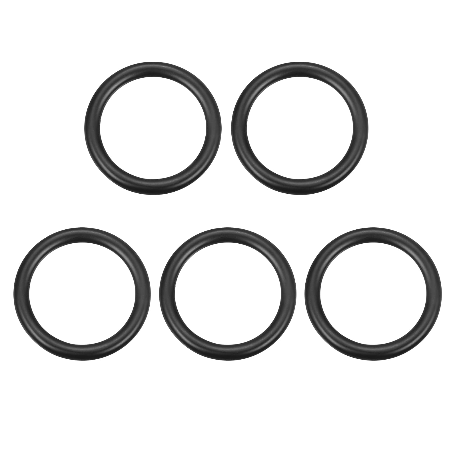 PATIKIL Metal O Ring, (21mm x 15mm x 3mm, Black) (5 Pcs), Solid Seamless Welded 304 Stainless Steel Multi-Purpose Round Rings, Suit for - Crafts/Dog Leashes/Plant Hangers