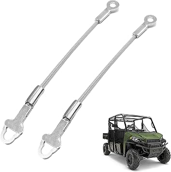 2PCS Tailgate Cable Compatible with Polaris Ranger 2005-2006, 500 2005-2010, 700 2005-2009, 800 2010-2016, 900D 2011-2014 Tail Gate Cable Replace # 7081215 7081445