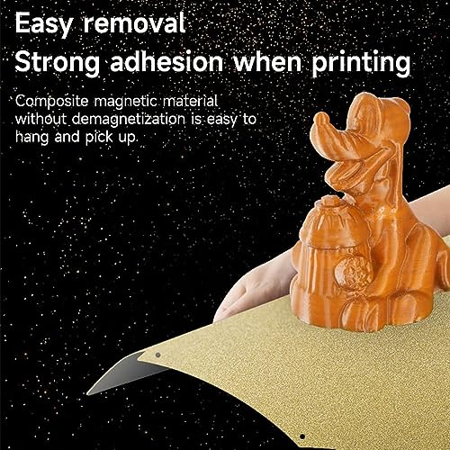 HzdaDeve PEI Sheet 230X230mm Flexible Spring Steel Build Plate Double Sided Textured Bed for Anycubic Kobra 2/Kobra 2 Neo/Kobra 2 Pro/Kobra Neo/Kobra/Kobra/Artillery Genius 3D Printer (Gold) - Thumbnail 5