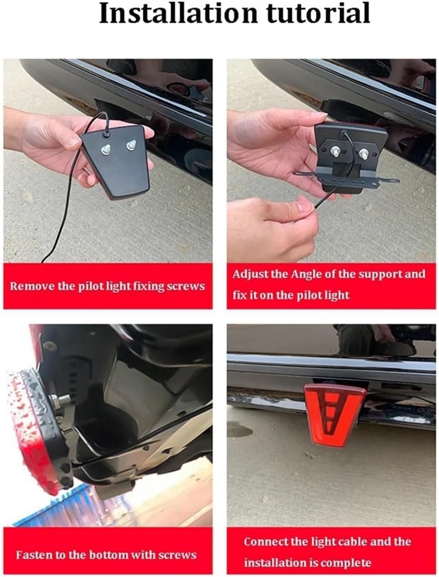 テールライト LED F1 V スタイルブレーキライトユニバーサル車リアドライビングフォグパイロットライトリアテールサードブレーキラ