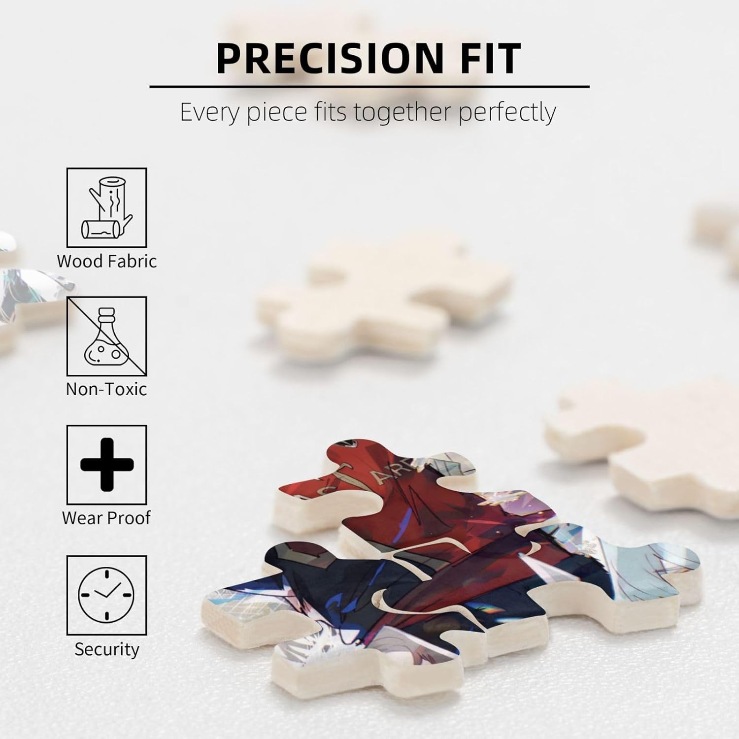 Anime Jigsaw Blue Pr Puzzles for Adults 1000 Pieces Wooden Collage Puzzle 29.5x20 in (Blue 1)
