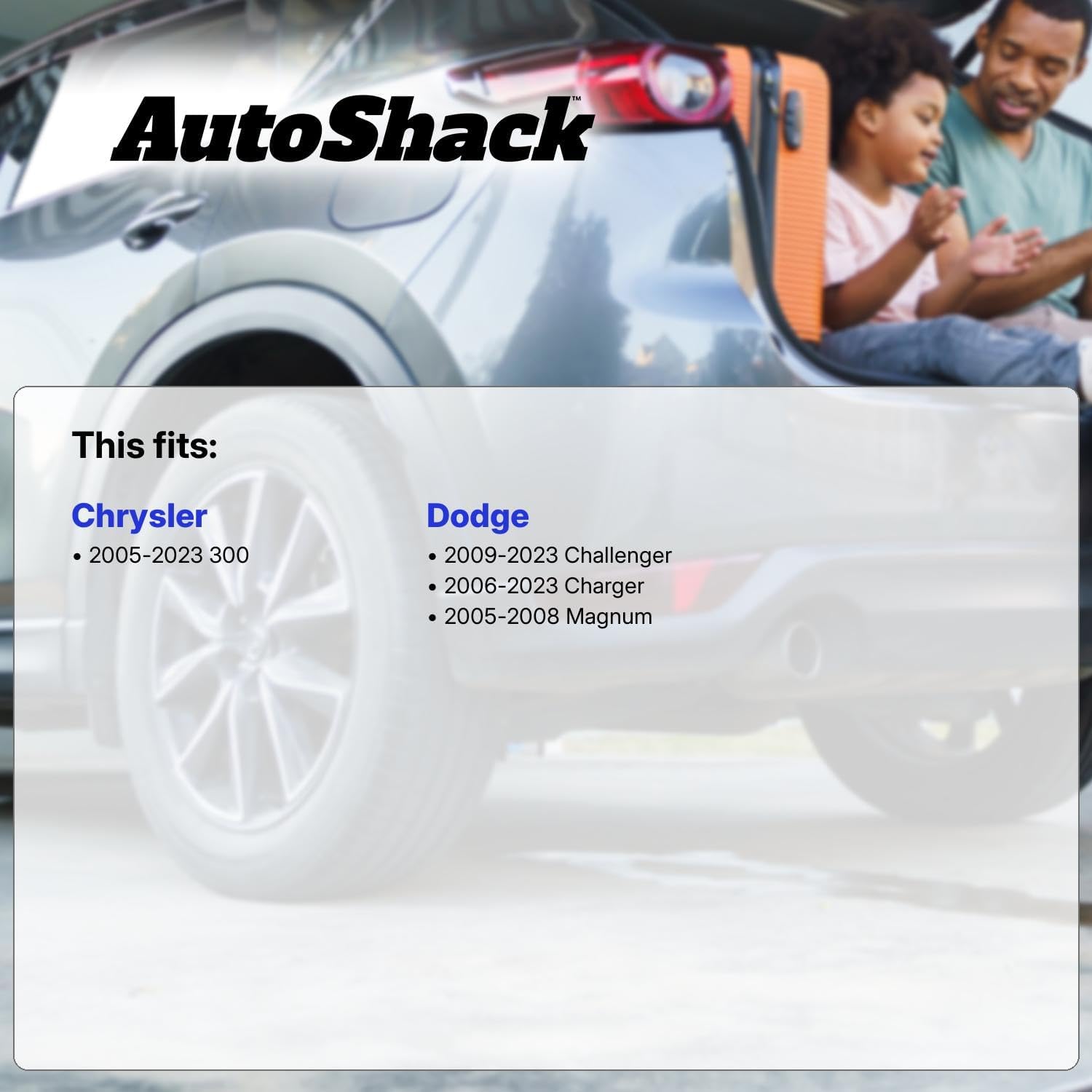 AutoShack Front Vented Coated Brake Rotors 2-PC Set Replacement for 2006-2023 Dodge Charger 2005-2023 Chrysler 300 2009-2023 Dodge Challenger ArmorStop 13.58" (345 mm)
