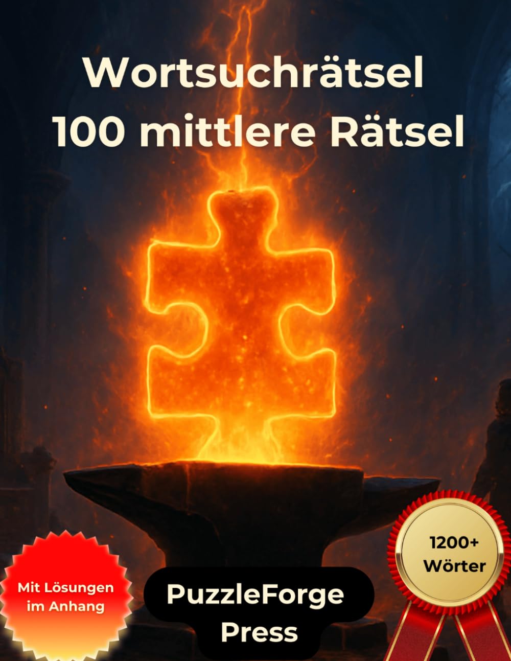 Wortsuchrätsel - 100 mittlere Rätsel: Für Erwachsene und Senioren | Großformat | 1 Rätsel pro Seite | Mit Lösungen im Buch | Über 1200 Wörter | ... für Konzentration & Gehirntraining)