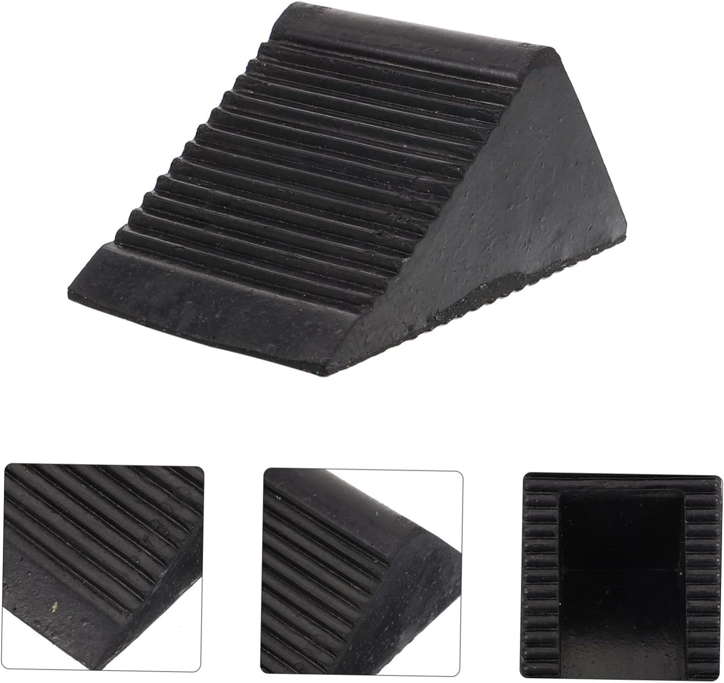 Portable Heavy Duty Rubber Wheel Chock Non-Slip Tyre Stopper for Rvs Trailers and Trucks Durable Anti-Skid Stabilizer for Safe Parking Uneven Surfaces