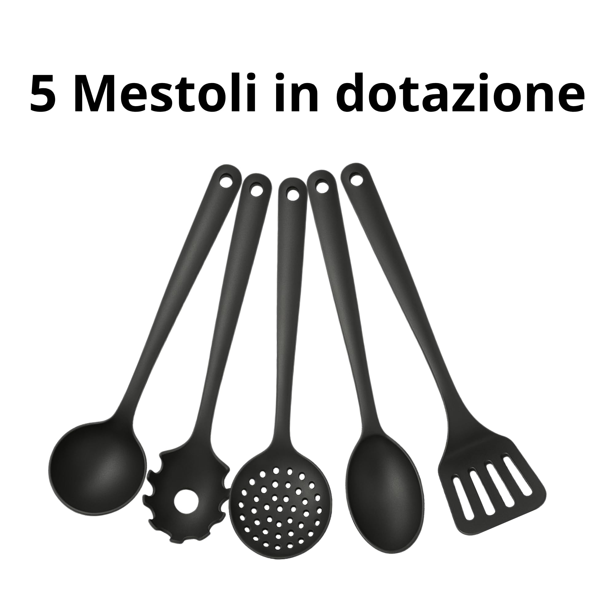 Set di Pentole 22 Pezzi Antiaderenti con Bistecchiera Batteria di Pentole e Padelle con Coperchi in Vetro, Manici Removibili, Mestoli e Accessori in Silicone Per Tutti i Piani di Cottura, Induzione