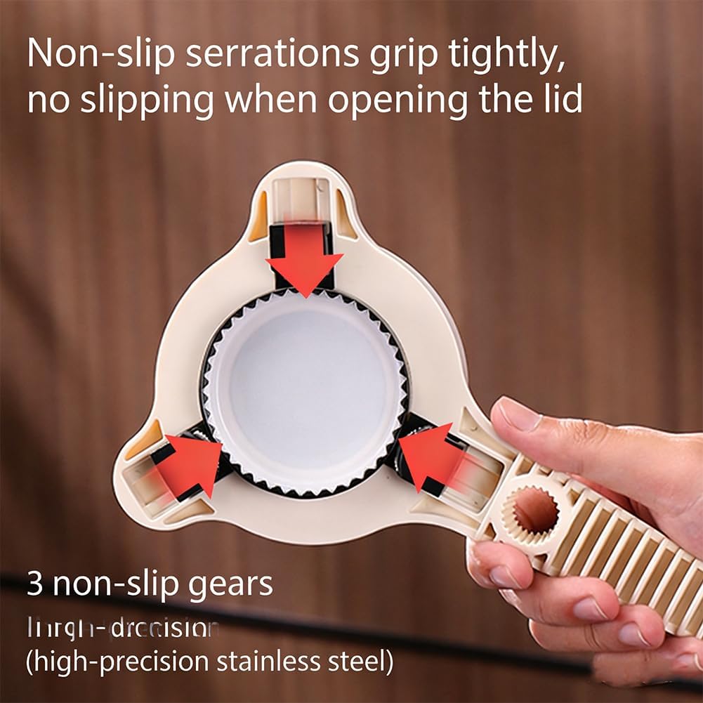 2026 New 4-In-1 Jar Opener, With Adjustable Jaws And Non-Slip Grip, Bottle Openers For Seniors & Arthritis Sufferers, With Extended Handle For Tight Lids And Bottles (3pcs)