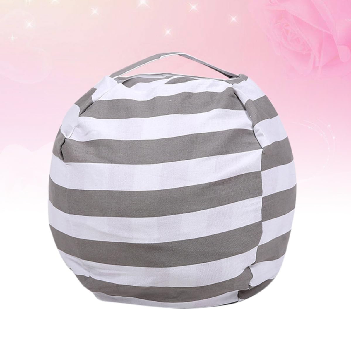 Spherical Plush Storage Bag Large Capacity with Handle and Zipper