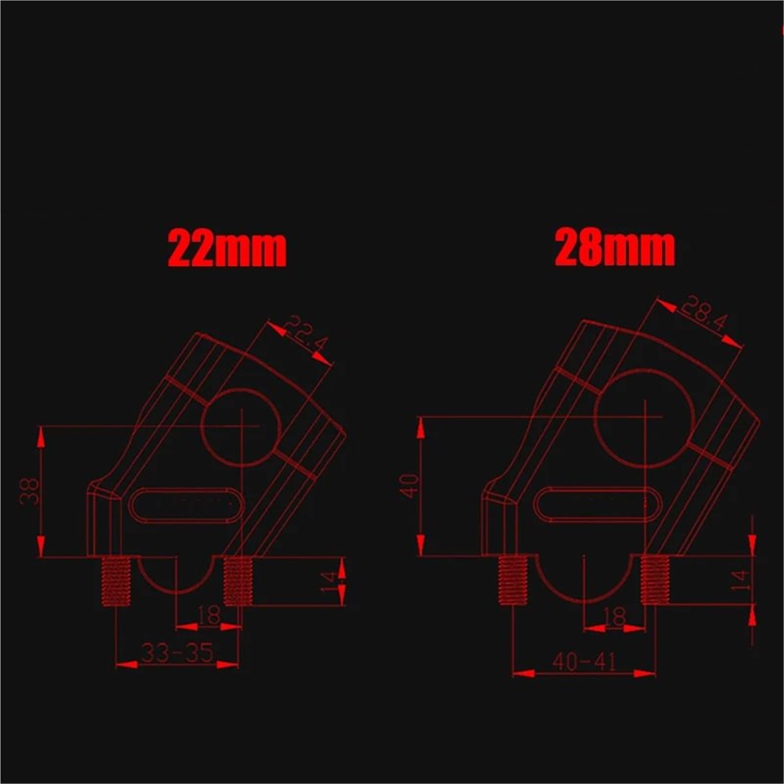 Rehausseur de guidon moto 22 mm 28 Accessoires pour Yamaha pour BMW motos clip-ons