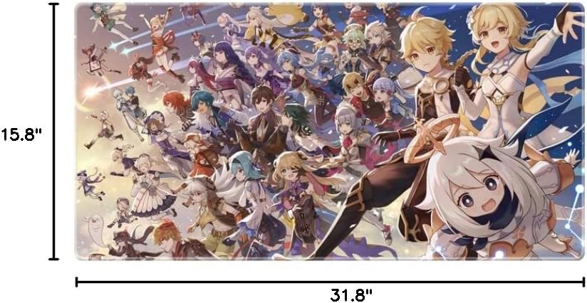 Genshin Impact Anime Figure Barbatos Breast Mouse Pad with Wrist Support Comfort Silica Gel Wrist Rest Support Mat Mice 3D Mouse Pad Merch for Computer Milk Fiber Fabric (4080 Raiden)