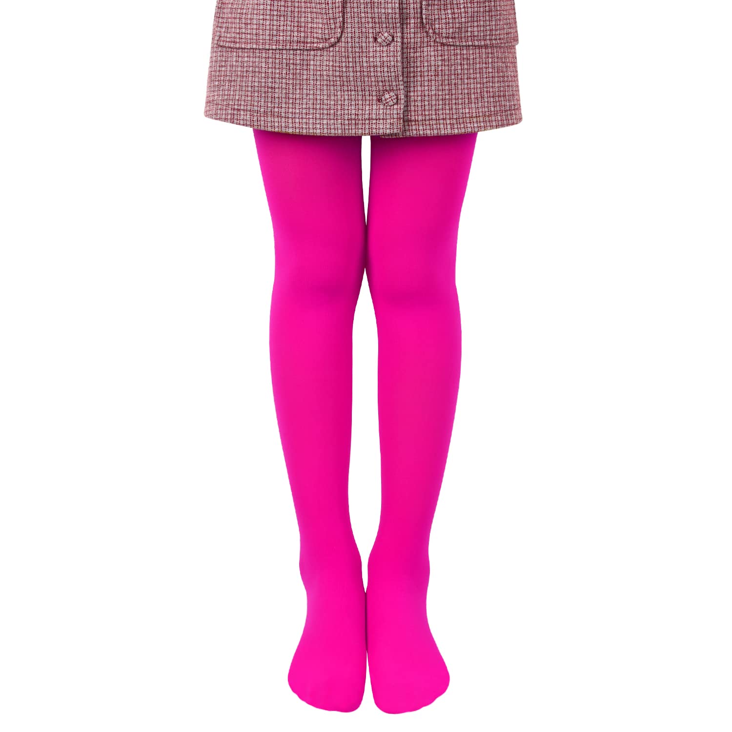 L&K-II Strumpfhose Mädchen Tanzstrumpfhose Feinstrumpfhose Mädchen Mikrofaser Farbig 27251 Amaranth Rosa 146-152