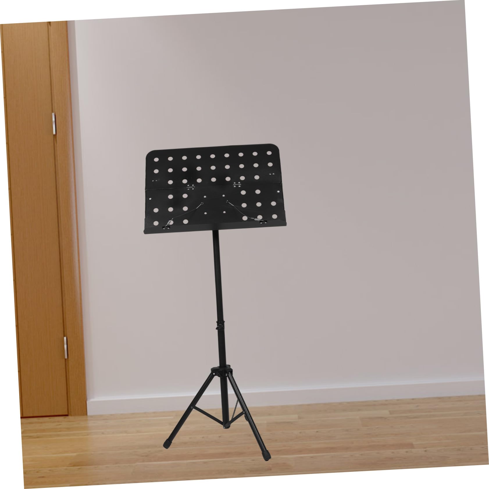 Verstellbarer Faltbarer Notenständer aus Professionellem Material Tragbarer Schwarzer Musiknoten design Notenhalter für Musiker Orchester Band und Instrumentenspiel