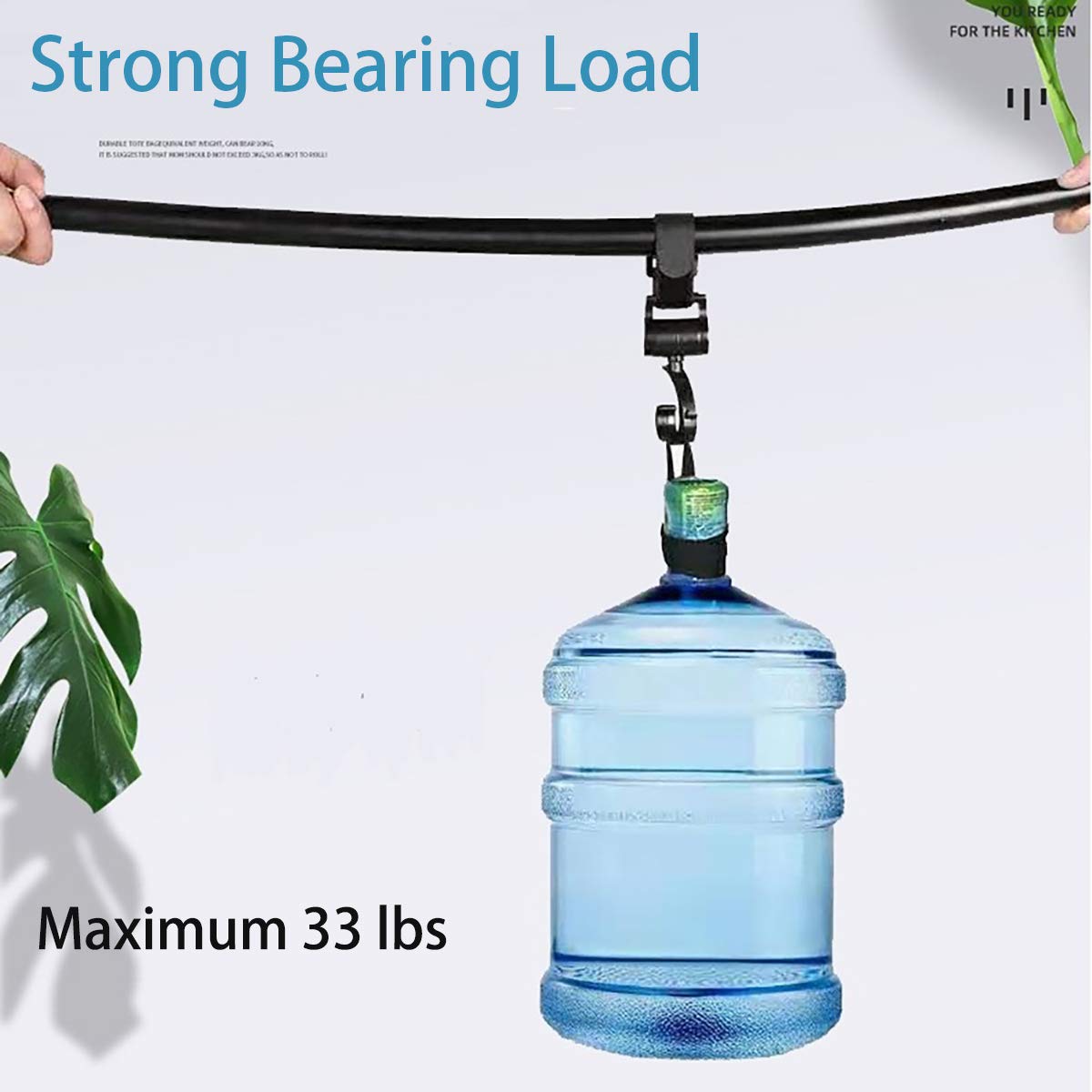 Baby Stroller Hooks for Toys, Stroller Hooks Universal Diaper Bag Hook for Stroller 360° Rotation Large Stroller Hooks for Shopping Strong Load-Bearing 33 LB Car Back Seat Hooks (Black, 8 Pack) : Baby