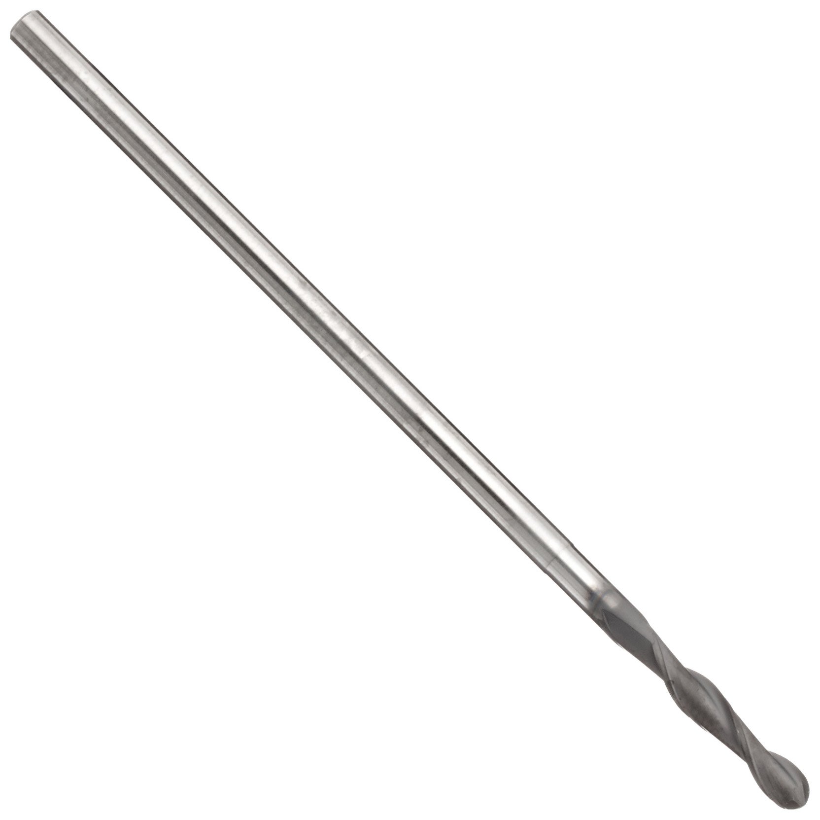 YG-1 EI971 Carbide Ball Nose End Mill, Diamond-Like Finish, 30 Deg Helix, 2 Flutes, 5.125